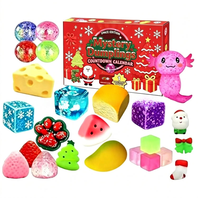 Christmas Advent Calendar Squishy Blind Box Toy Set